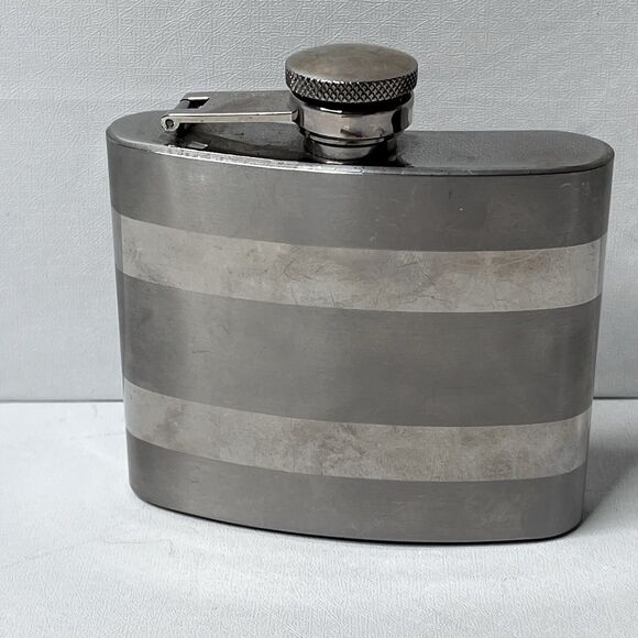 Things Remembered Stainless Steel 5 Oz Flask - Picture 1 of 9